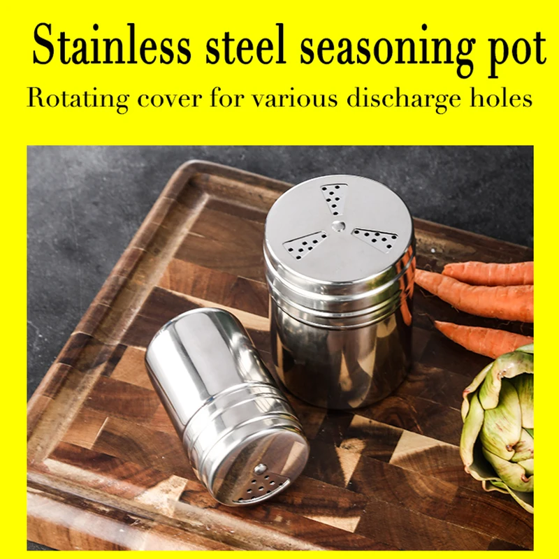 Stainless Steel Seasoning Jar Combination Oil Bottle Vinegar Bottle Sauce Box Toothpick Jar Pepper Jar Oil Bottle Set For Dining