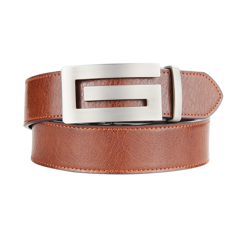 

Famous Brand Belt Men Genuine Luxury Leather Belts for Men Strap Male Metal Brown Leather Automatic Buckle Belts Men 3.5CM