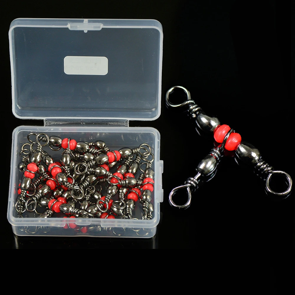 T-Shape Swivels Pesca, 3-Way Barril, triplo giratória Beads, rolamento de latão Cadeia, conector, 20pcs por caixa