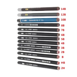 13 Pcs/set Drawing Sketch Pencils 2B/3B/4B/5B/6B/7B/8B/10B/12B/14B/B/HB/2H Honed Sketch Charcoal Pencils Painting Pencil