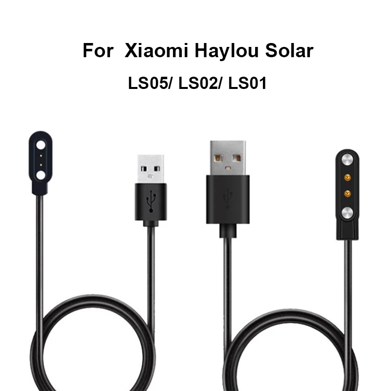 Replacement Wristband USB Cable Charger Base for Xiaomi Haylou Solar LS05 LS02 LS01 Charging Dock Adapter Smartwatch Accessories