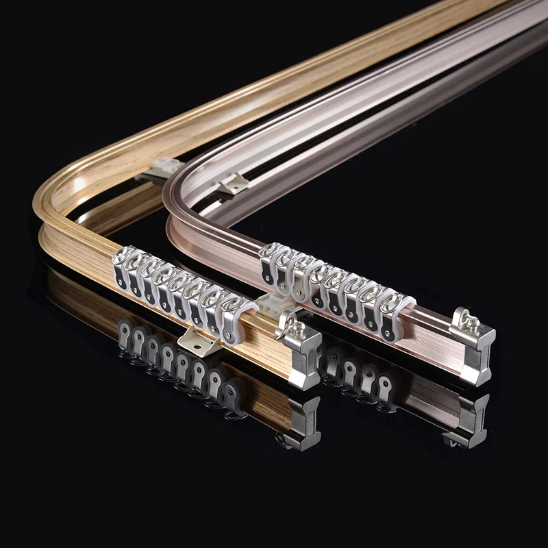 

Flexible Ceiling Mounted Curtain Track Rail Straight Slide Windows Balcony Aluminum alloy Bendable Home Window Decor Accessor