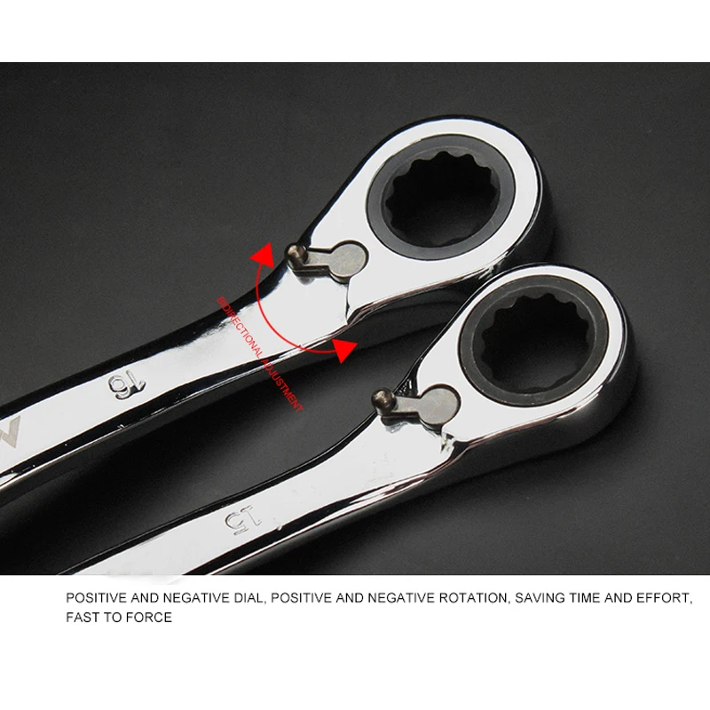 Metric Ratchet Combination Spanner Wrench 72 Teeth Ratcheting Combination Ratchetingwrench Spanner Hand Tool 1 Piece