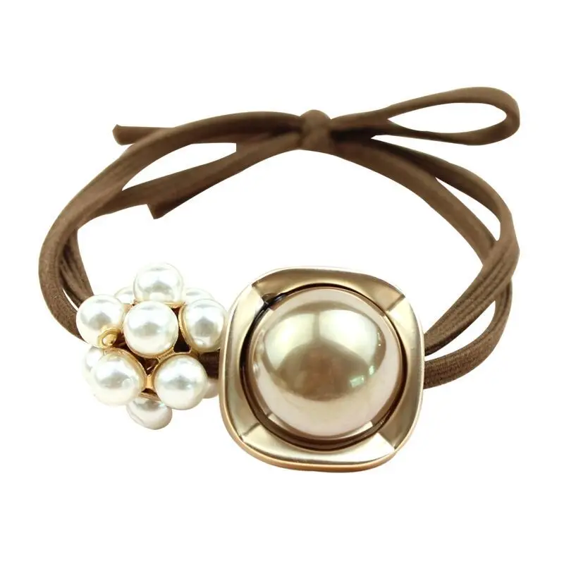 Hiasan Kepala Model Baru, Karet Gelang Mutiara, Ikat Rambut, Dasi Rambut Eropa dan Amerika, Tali Rambut Simpul, Ikatan Rambut