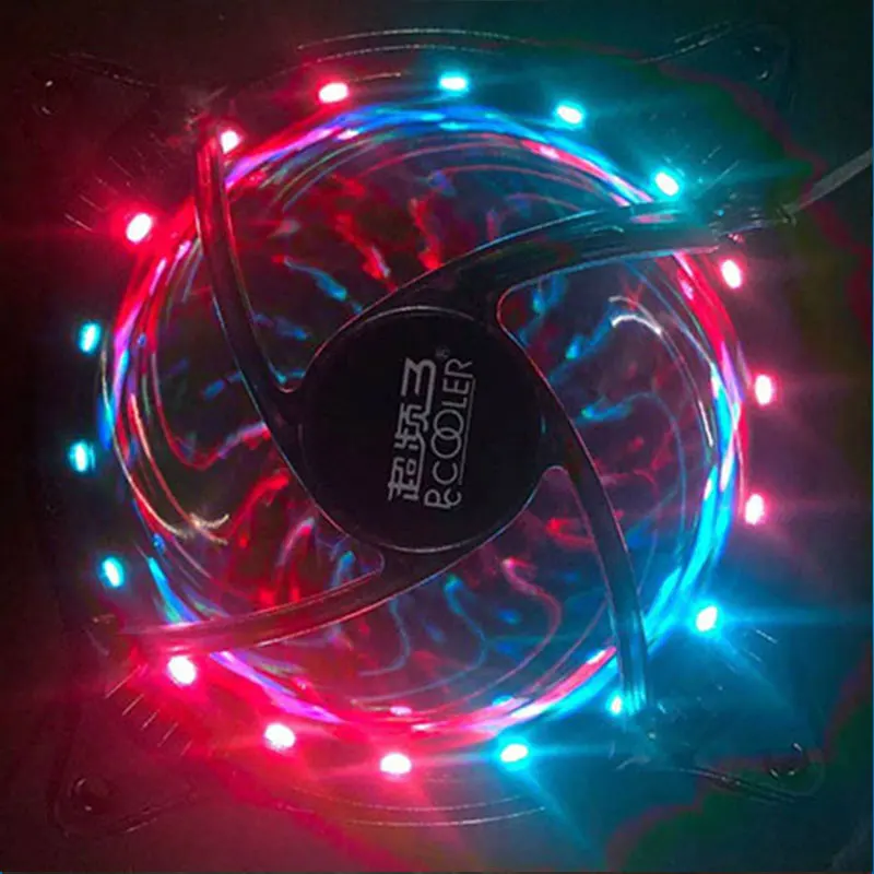 Pccooler Starry Sky 120mm 12V/4Pin CPU Cooling Fan PWM Intelligent Temperature Control RGB Computer Replacement Fan