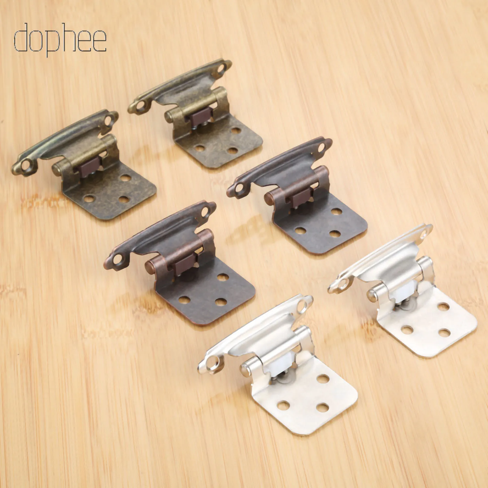 dophee 2pcs  Kitchen Cabinet Cupboard Closet Wardrobe Inner furniture Hinges  71*38*35mm Overlay Cabinet Hinges