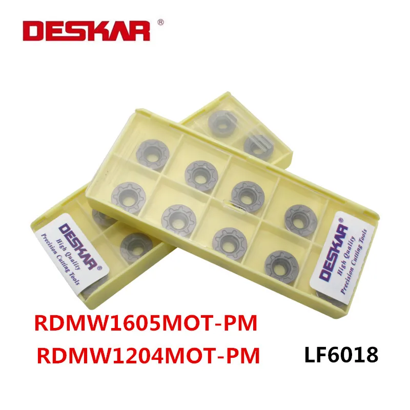 DESKAR 10 sztuk frezowanie CNC do cięcia RDMW1605MOT-PM LF6018 RDMW1204MOT-PM LF6018 ze stali nierdzewnej tokarka do stali obróbki