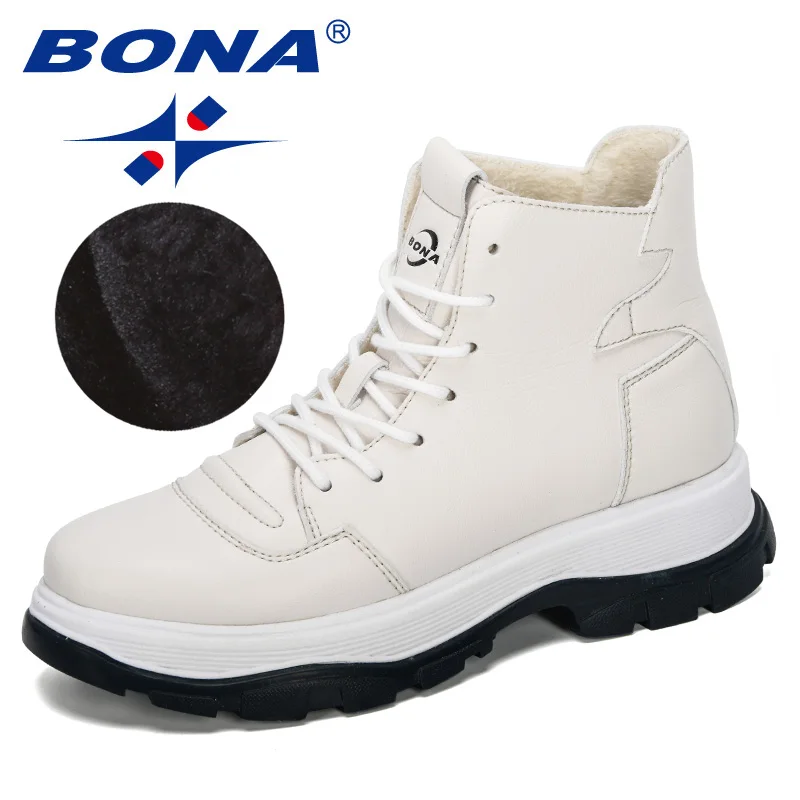 BONA New Designers Microfiber Short Plush Ankle Boot Women Winter Outdoor Snow Boots Woman Shoes Botas Mujer Comfortable