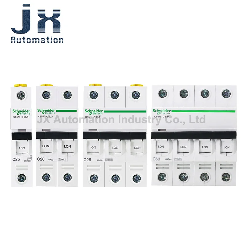 100% disyuntor en miniatura Original IC65N 1P tipo C interruptor doméstico protección al vacío 20A 63A