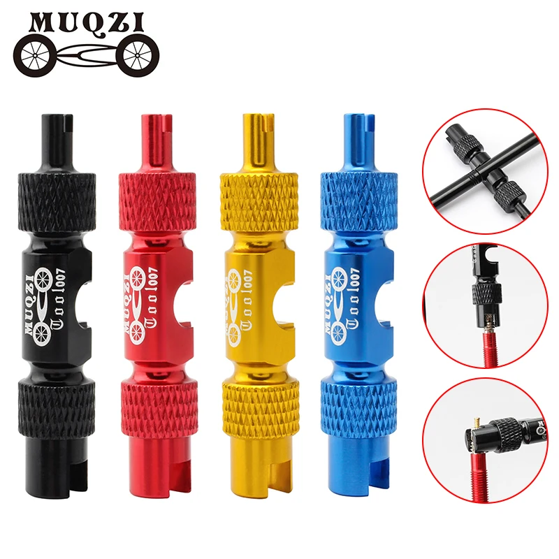 MUQZI MTB Road Bike Schrader Presta Valve Removal Wrench Multifunction Tire Valve Installation Spanner Valve Core Tool