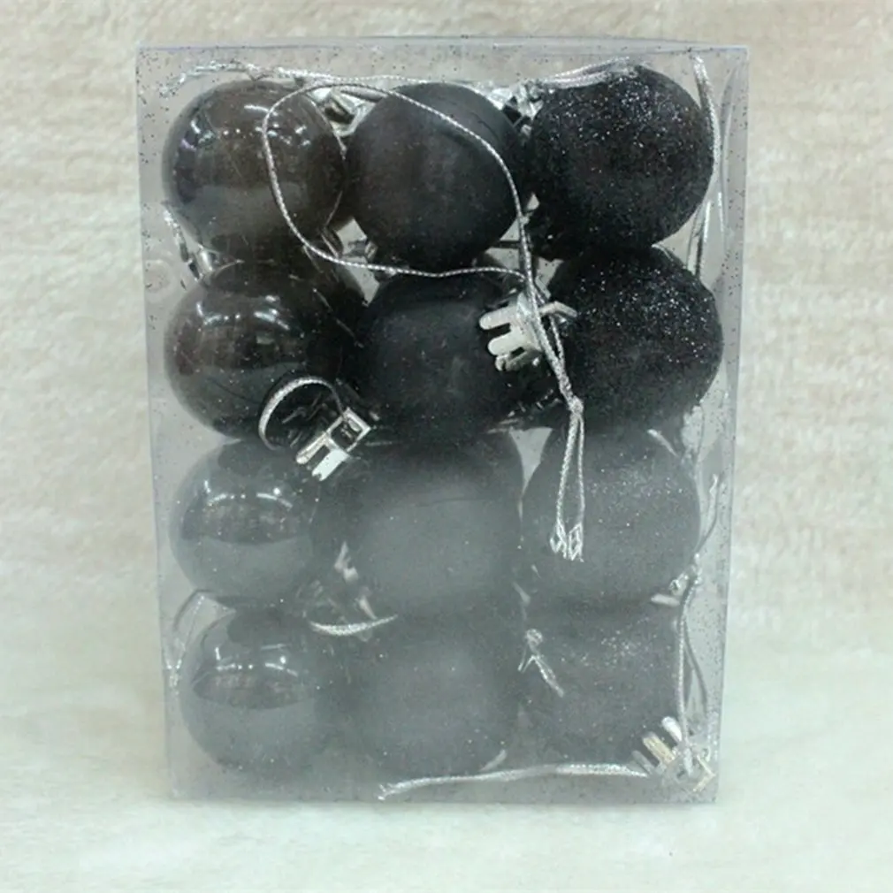 24pc Weihnachten Ball Ornamente 3cm Splitter Christmas Ornamente Weihnachten Baum Anhänger Weihnachten Ball Geschenk Box Set