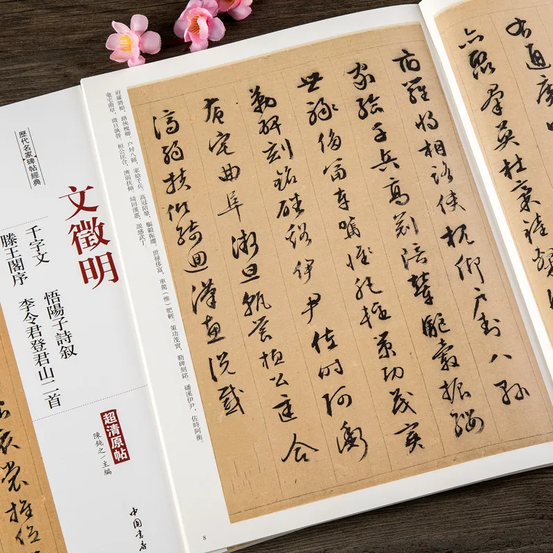 Wen Zhengming's Thousand-Character Essays Wu Yangzi Poetry Narration Teng Wang Pavilion Preface Cursive Calligraphy Copybook