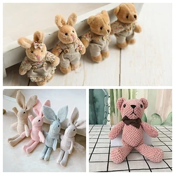 Coconut Newborn Photography Props for Baby Cute Animals Handmade Wool Doll Rabbit And Bear Fotografia Accessory Studio