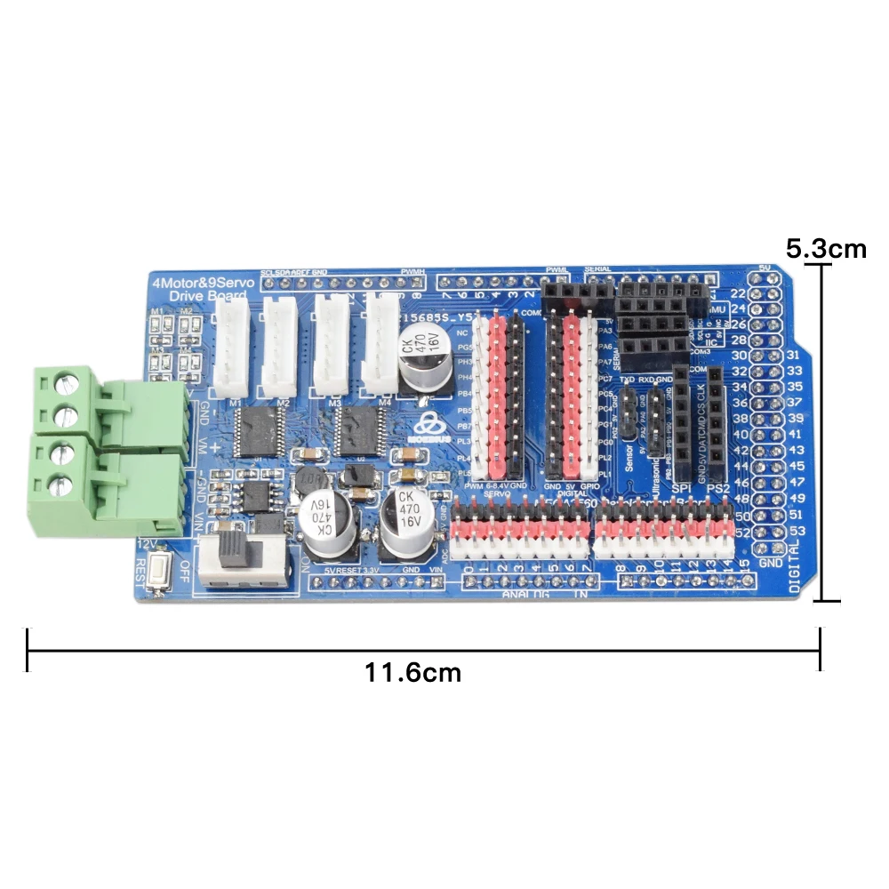 Per Arduino Mega2560 scheda Driver motore TB6612 per 6-12V DC Encoder motore PID anello chiuso Mecanum ruota Robot serbatoio braccio Robot