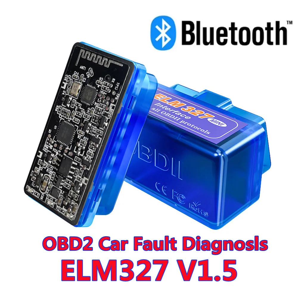 Супер Мини ELM327 OBD2 V1.5 Bluetooth 5,0 OBD V2.1 V1.5 последняя версия новая Авто OBD сканер считыватель кодов инструмент автомобиля диагностический инструмент