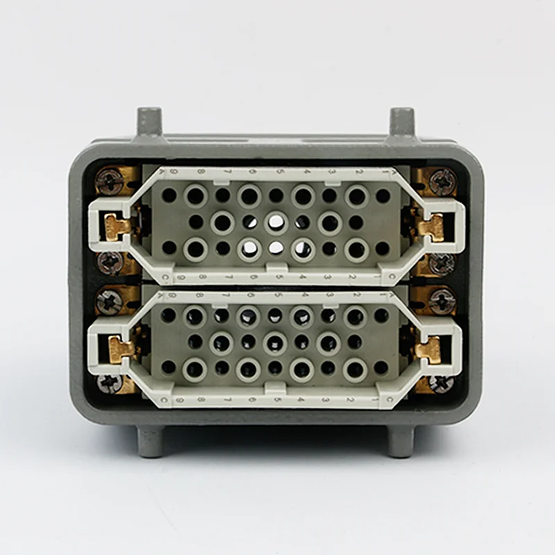 50 core hdc-hdd-050 rectangular heavy-duty connector, cold pressed head plug, industrial waterproof 10A plug and socket