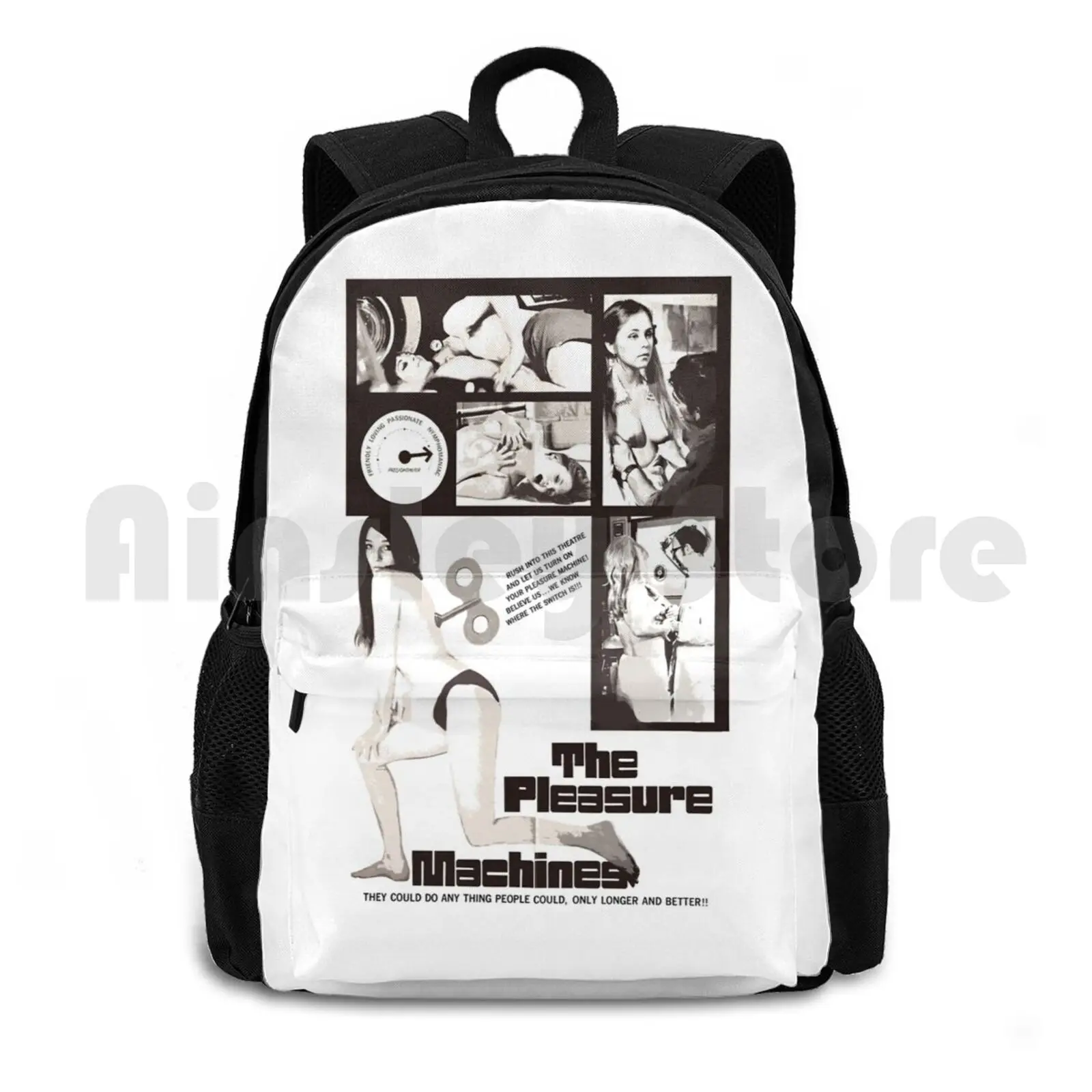 

The Pleasure Machines Outdoor Hiking Backpack Riding Climbing Sports Bag Vintage Retro Vintage Cinema Exploitation Movies Retro