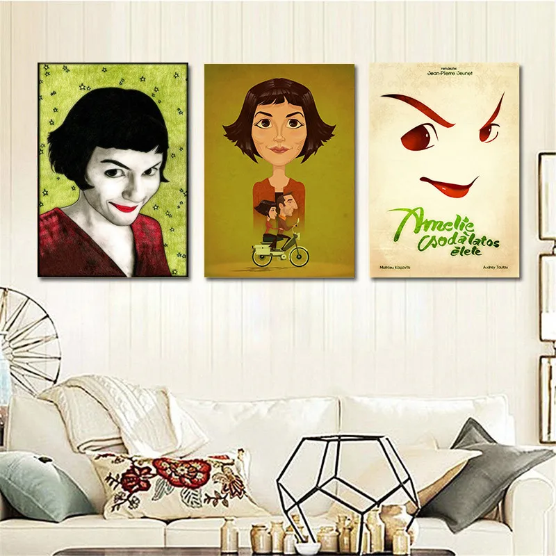 Classic Movie Amelie White Coated Paper poster wall Paper Wall Decorative Paintings wall stickers