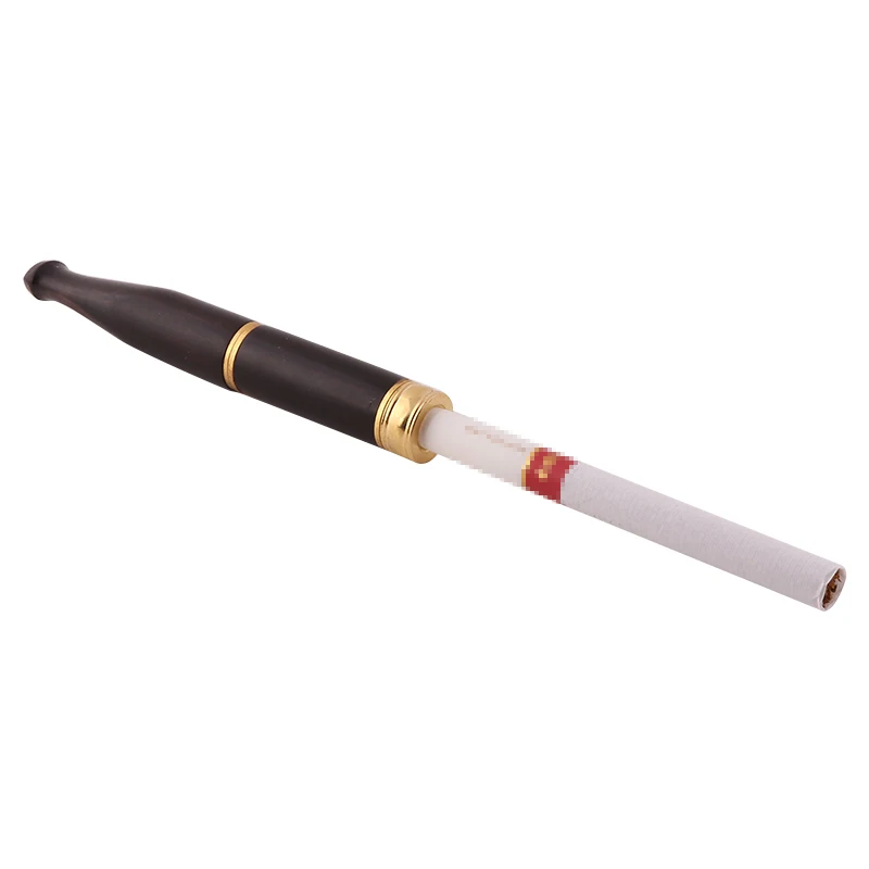 

Ebony Smoke Mouthpieces Cigarette Holder Mouthtips Smoke Holder Portable Wood Tobacco Filter