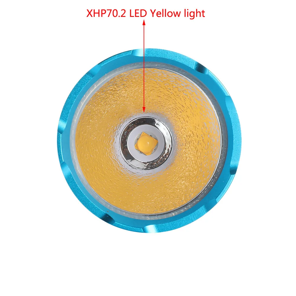XHP70.2 Diving Flash Light Underwater 100M Dive Torch IP68 Waterproof 4x18650 Deep Sea Operation Patrol Fishing Lamp