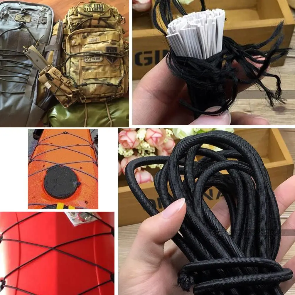 1/2/3/4/5 mm starkes elastisches Seil weiß/schwarz hochwertiges elastisches Seil Gummiband Nähen Kleidungsstück Handwerk für DIY Nähzubehör – Detail 7