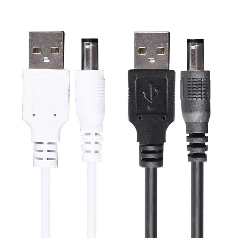 USB Male to DC 5.5x2.1 mm DC5V Power Supply Line Charging Adapter Cable