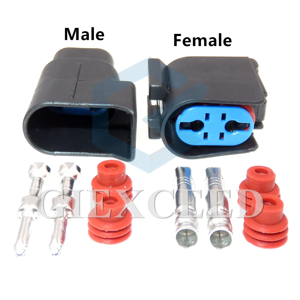 2 Sets 2 Pin Car Tire ABS Sensor Wiring Socket For Ford Mondeo 2.8 Series 98018-0001 Auto AC Assembly Waterproof Connector