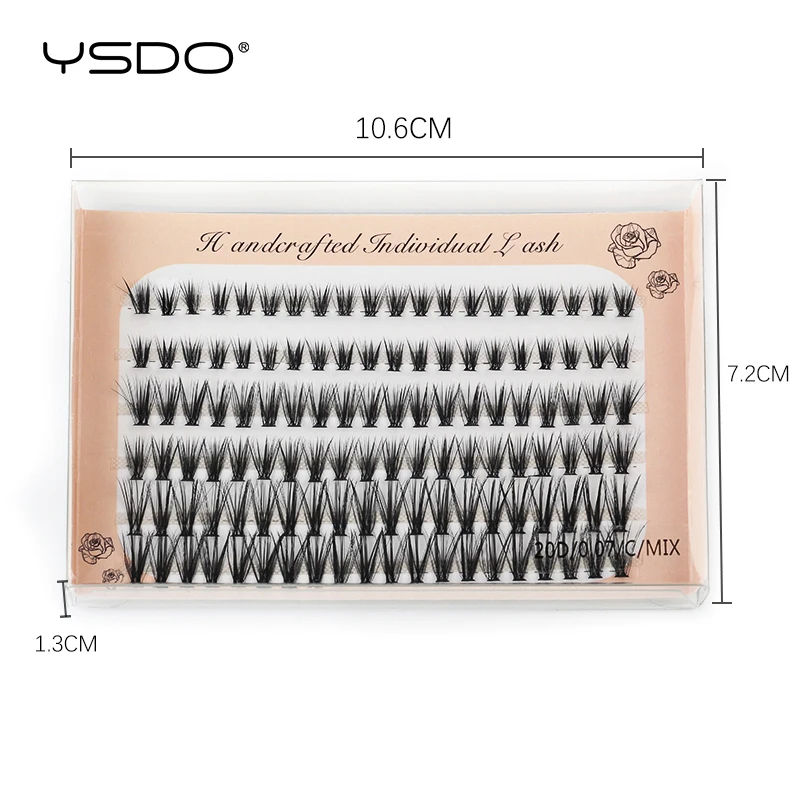 Wholesale 5/10/50/100 Boxes Lashes Individual Volume Thick Eyelashes Extension Makeup 20D Cluster False eyelashes In Bulk Cilios