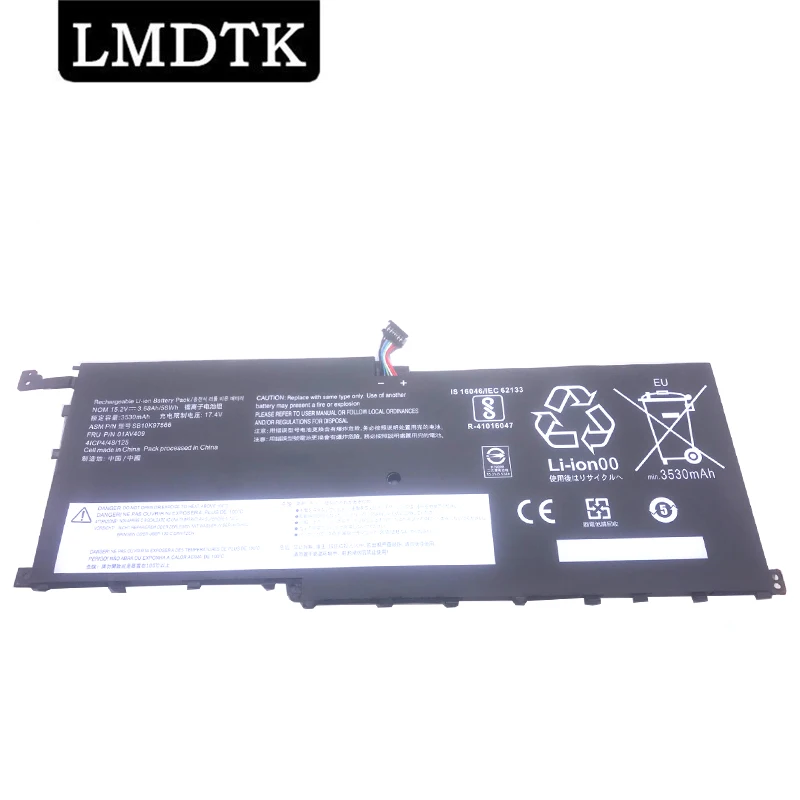 LMDTK New 01AV409 Laptop Battery For Lenovo ThinkPad X1 Carbon X1C Yoga SB10F46467 20FB002VGE 20FB003RGE SB10F46466  15.2V  56WH