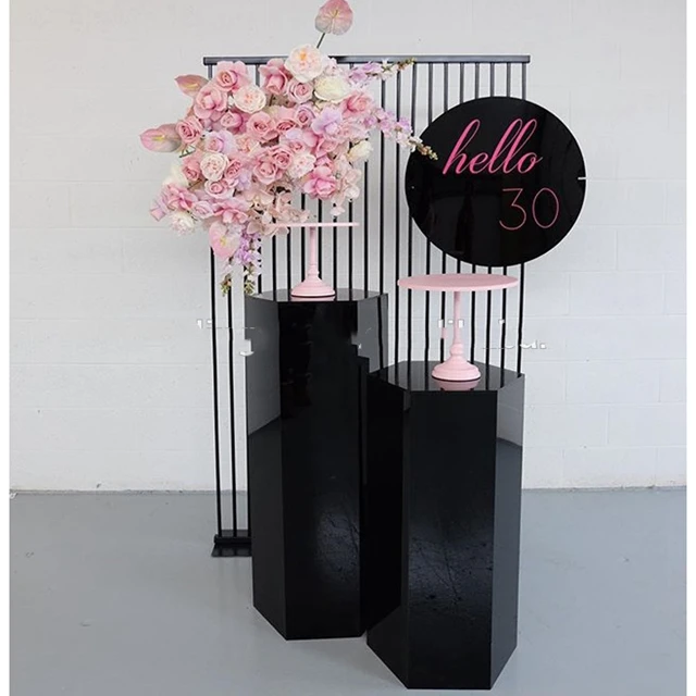 Square Black Metal Backdrop Wedding Stage Backdrop Screen Display Stand Without Plinth stand wedding stage yudao734