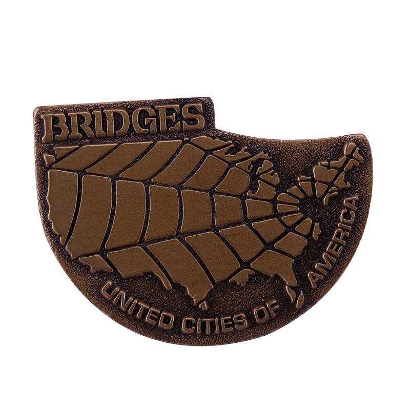 Death Stranding Bridges Brass Coloured Metal Pin Badge