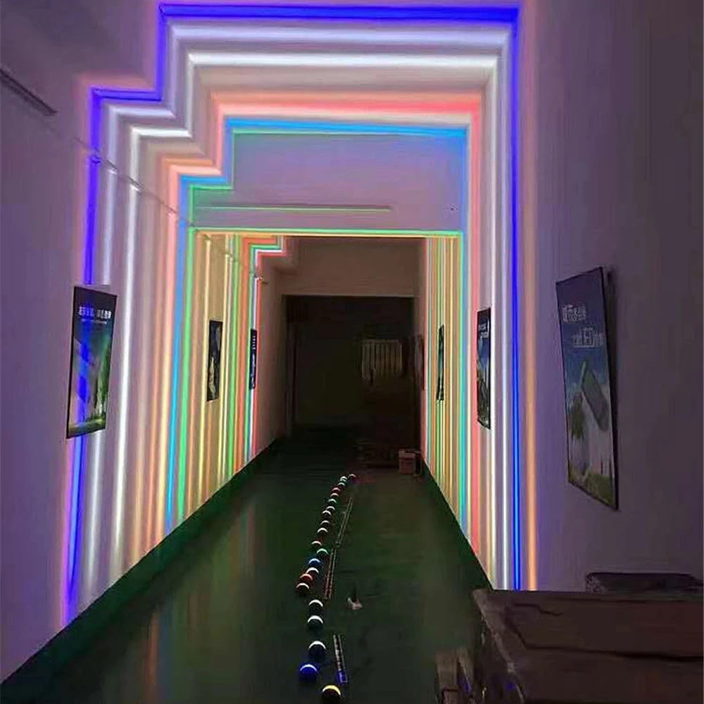 LED Curtain Lights Outdoor Waterproof Window Light Four-sided Luminous Wall Lamps Contour Light Creative Door Frame Sconce Lamp