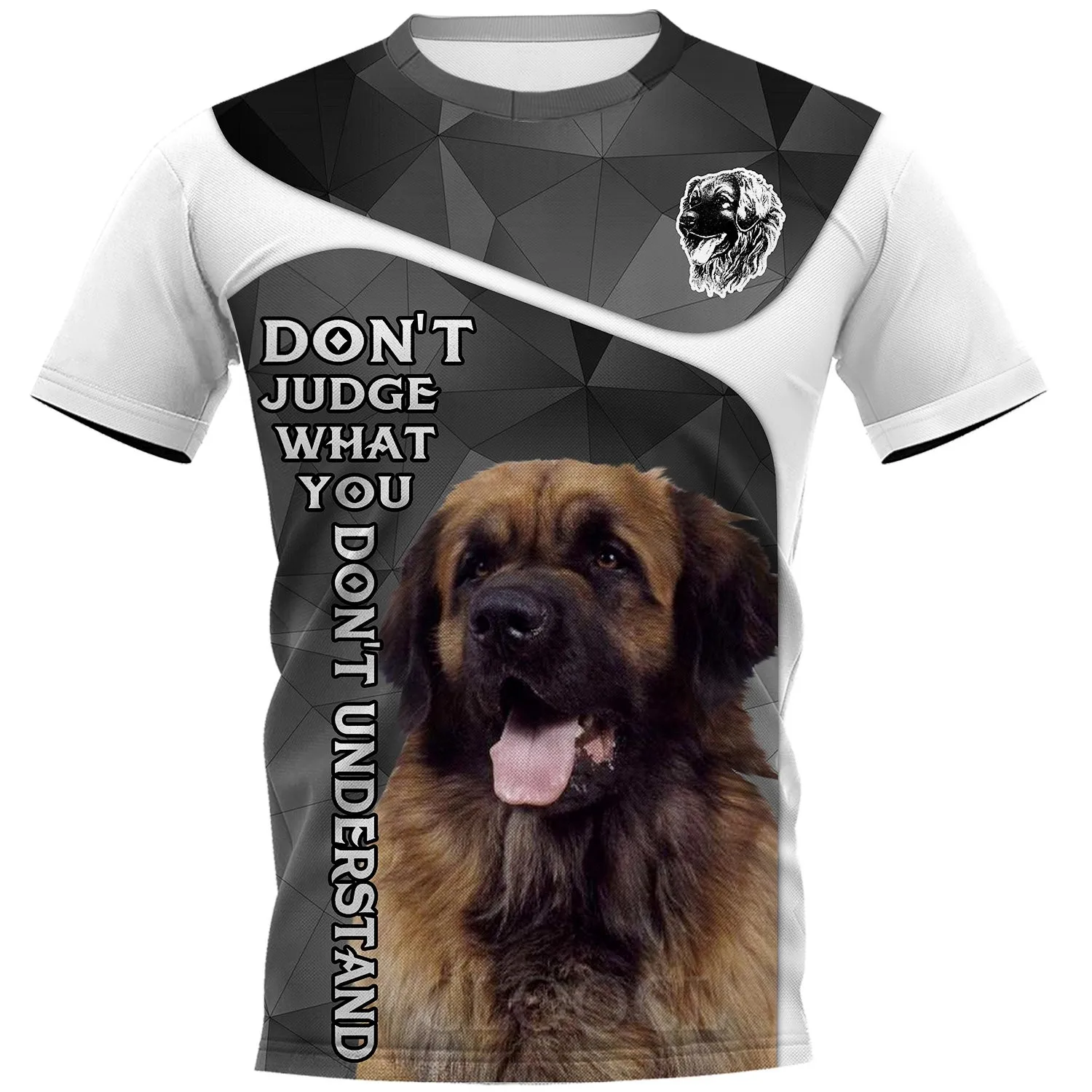HX Cane Corso T-shirts 3D Graphic Don't Judge Animals Tops Pets Dog Casual Pullovers Tees Streetwear Men Clothing