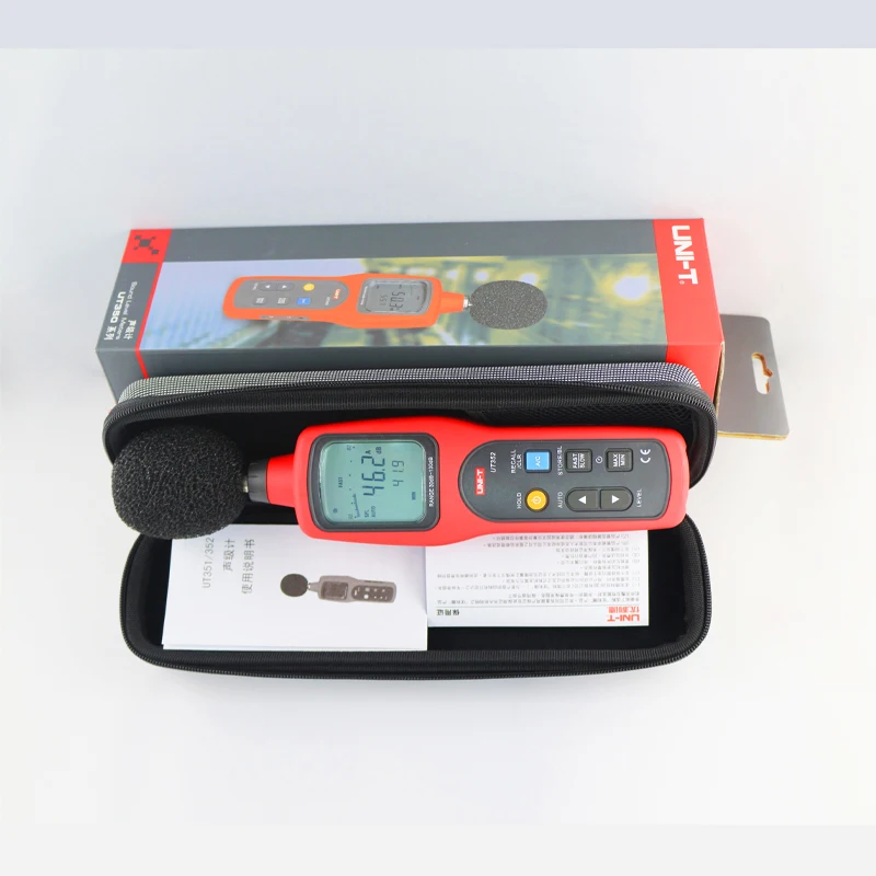 UNI-T UT352 Digital Mini Sound Level Meter 30 130dB Noise Measuring Instrument Tester Audio Decibel Monitor Max Min Alarm Log