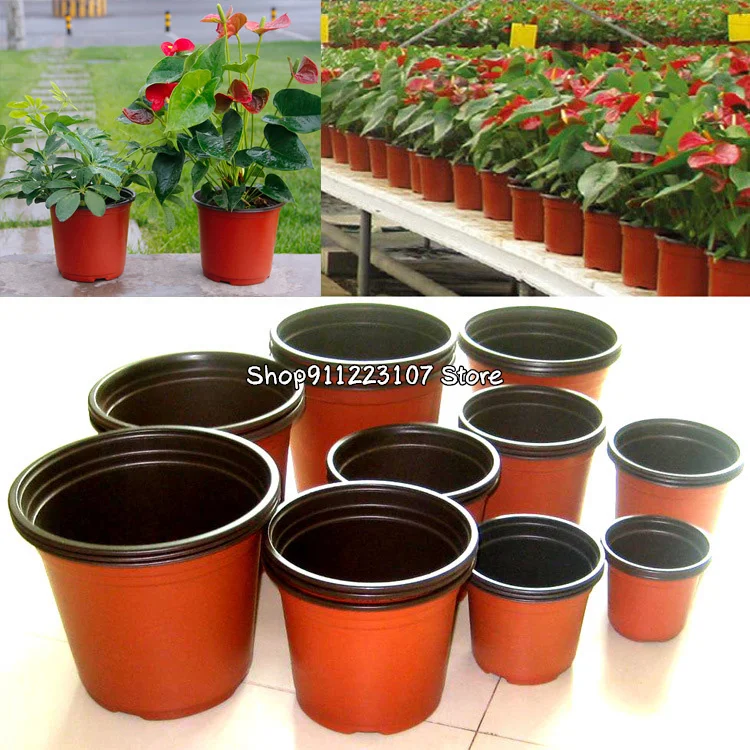 100pcs 12*10*9CM Plastic Grow Box Fall Resistant Seedling Tray For Home Garden Plant Pot Nursery Transplant Flower Seedling Pots