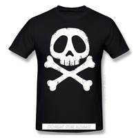 Cool Black TShirt Space Pirate Captain Harlock Arcadia Kei Yuki Anime Homme T-Shirts Tee Pure Cotton Oversize Short Sleeve