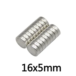 5/10/20pcs 16x5 mm Permanent NdFeB Super Strong Powerful Magnets 16mmx5mm N35 Round Magnet 16x5mm Neodymium Magnetic 16*5mm