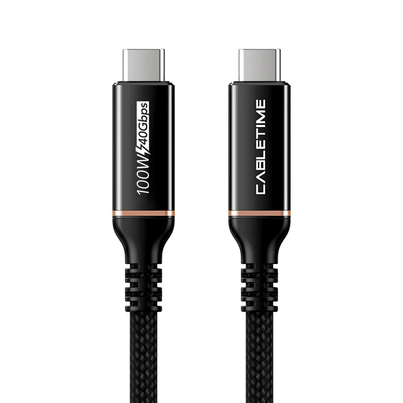 CABLETIME Kabel USB 4 PD 100W z certyfikatem USB-IF 8K 60Hz 40Gbps Typ C Szybkie ładowanie Kompatybilny z Macbook Pro Laptop C413 — zdjęcie produktu 7