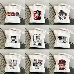 Toilet Bound Hanako Kun Eco Japanese Anime Print Cool Shopper Bag Shopper Black White Women Fashion shopper shoulder bags Tote