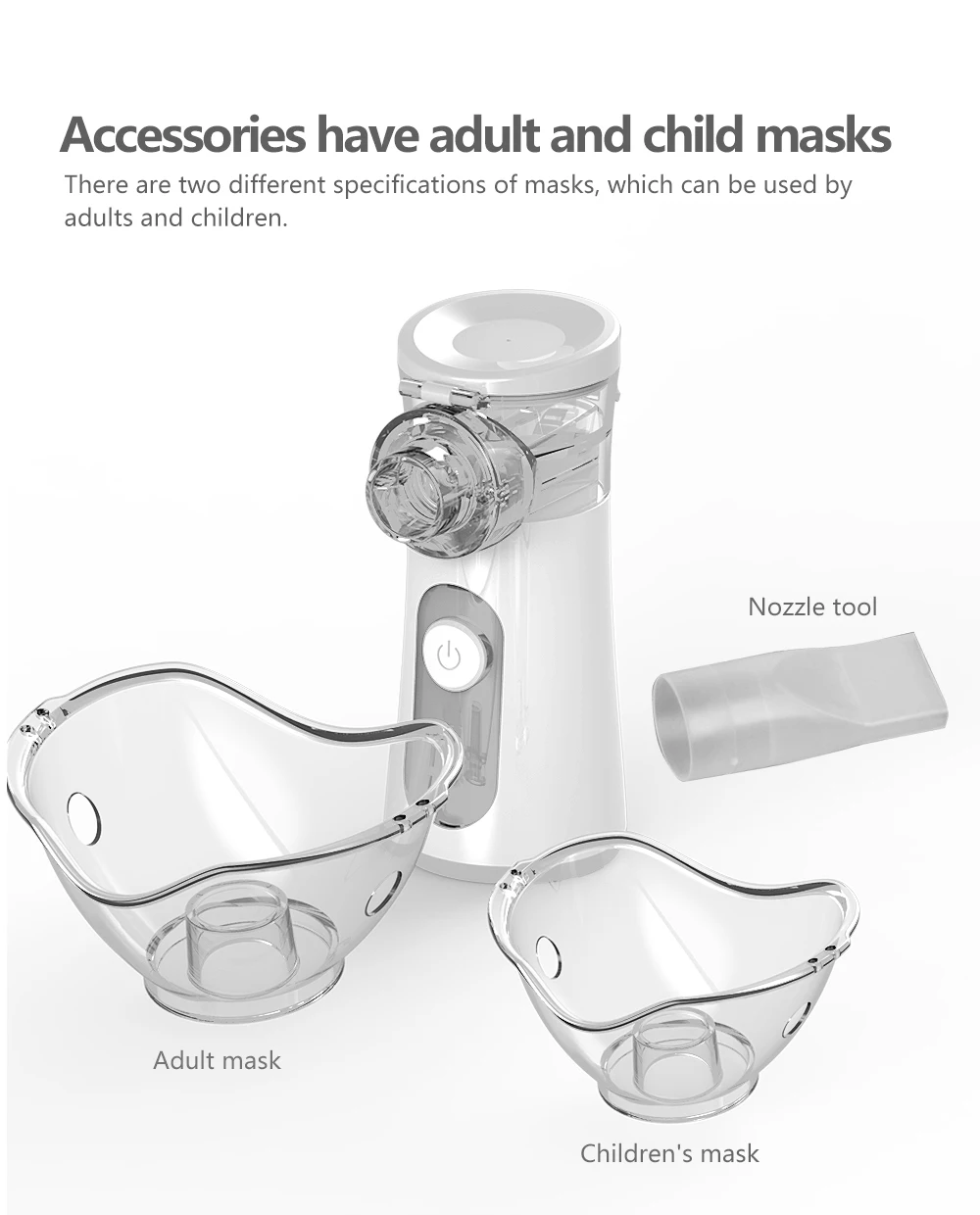 KIUZOU Medical Silent Mesh Nebulizer Handheld Asthma Inhaler Atomizer Kids Adult Nebulizador Mini Portable Nebulizer Humidifier