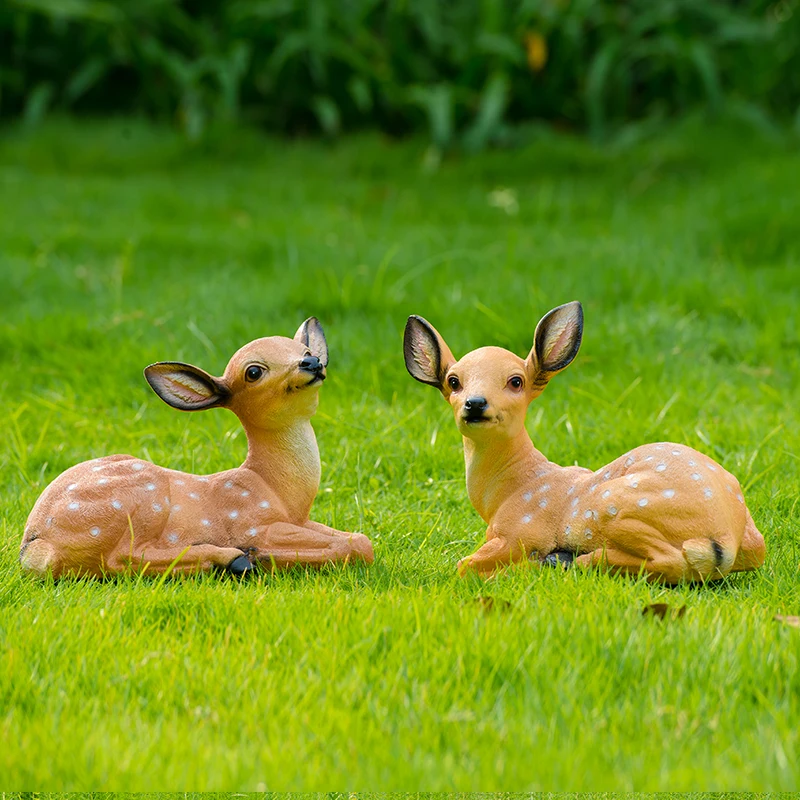 

Orchard Garden Statues Simulated Animal Sika Deer Ornaments Yard Home Decor Landscape Gardening Decoration Sculpture Outdoor