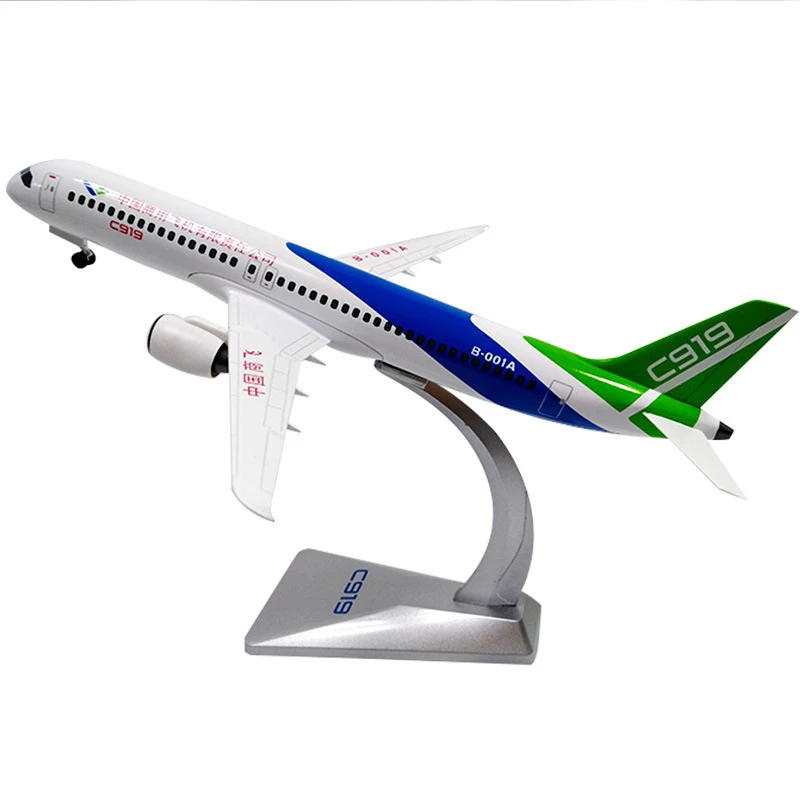 1/120 Scale Alloy Aircraft C919 COMAC Chinese Airplane Model Toys Children Kids Gift for Collection