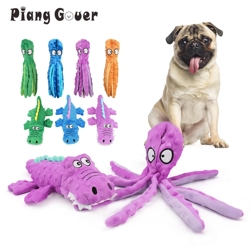 Octopus Crocodile Squeak Hundespielzeug Tintenfisch Welpe Plsch  Haustierspielzeug Spielen Interaktives Katzenzubehr - AliExpress 15