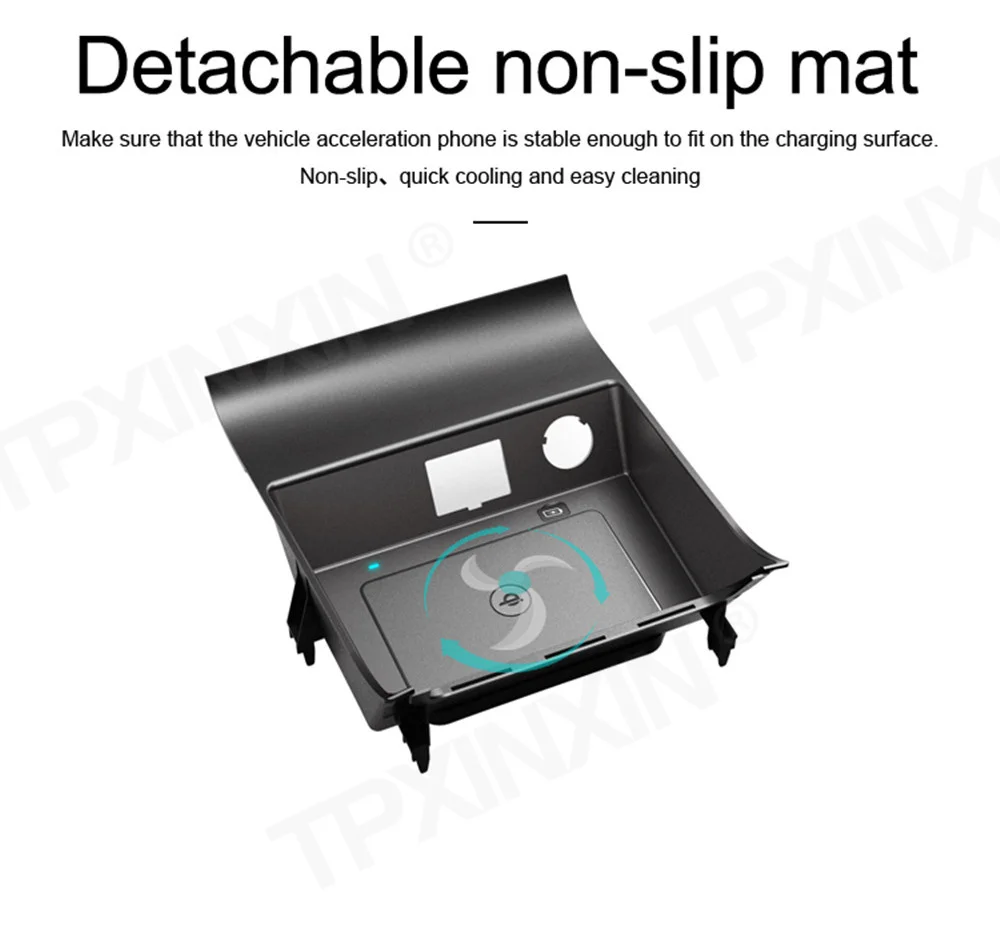 

QI Car Wireless Charger For Ford Mondeo 2017 2018 Intelligent Infrared Wireless Charging Car Phone Holder For Iphone Samsung