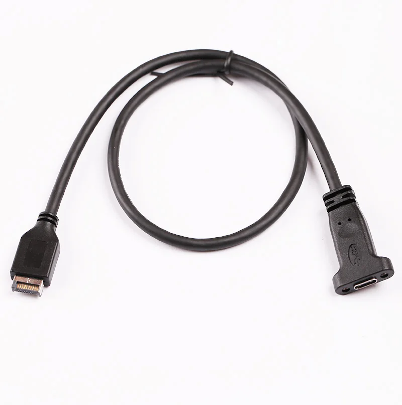 USB 3.1 Front Panel Header Type E To USB-C Type C Female Motherboard Expansion Line Connector Extension Cable with Mount Screw