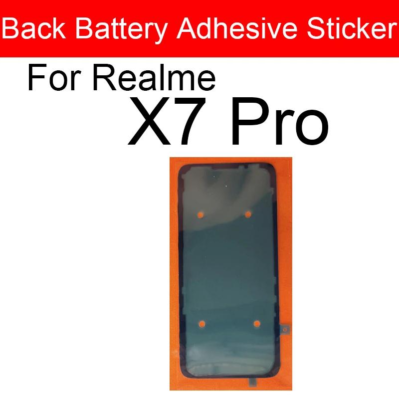 1pc For Realme  X X2 X7 X50 Pro X3 Super Zoom V11 Back Battery Housing Cover Sticker Adhesive Adhesive Sticker Glue Parts