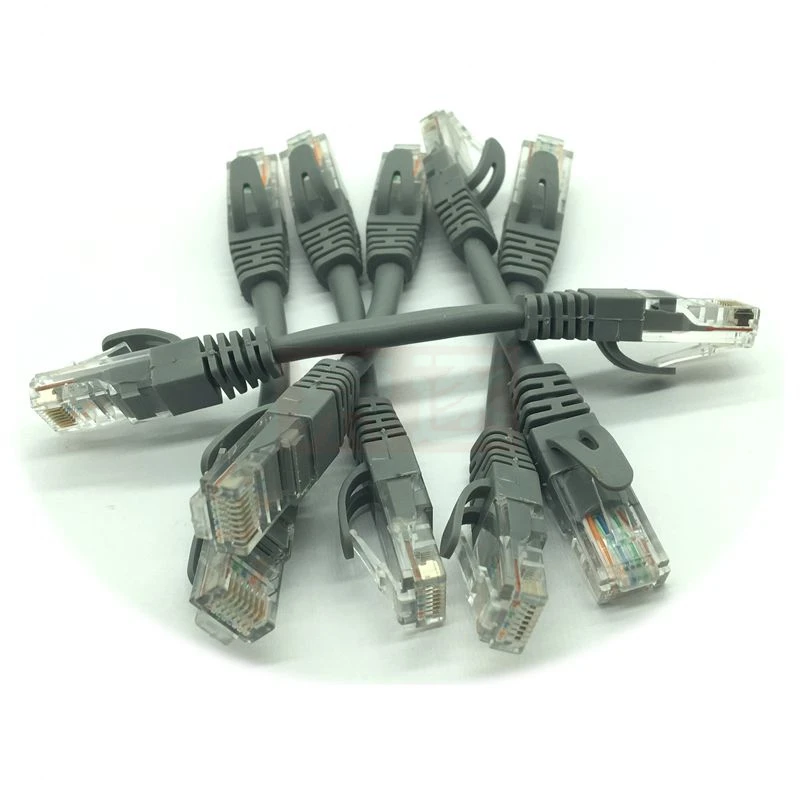 0.5 ft 0.65 ft 1 ft category 6 UTP round cable Ethernet cable network cable RJ45 patch cord grey cable