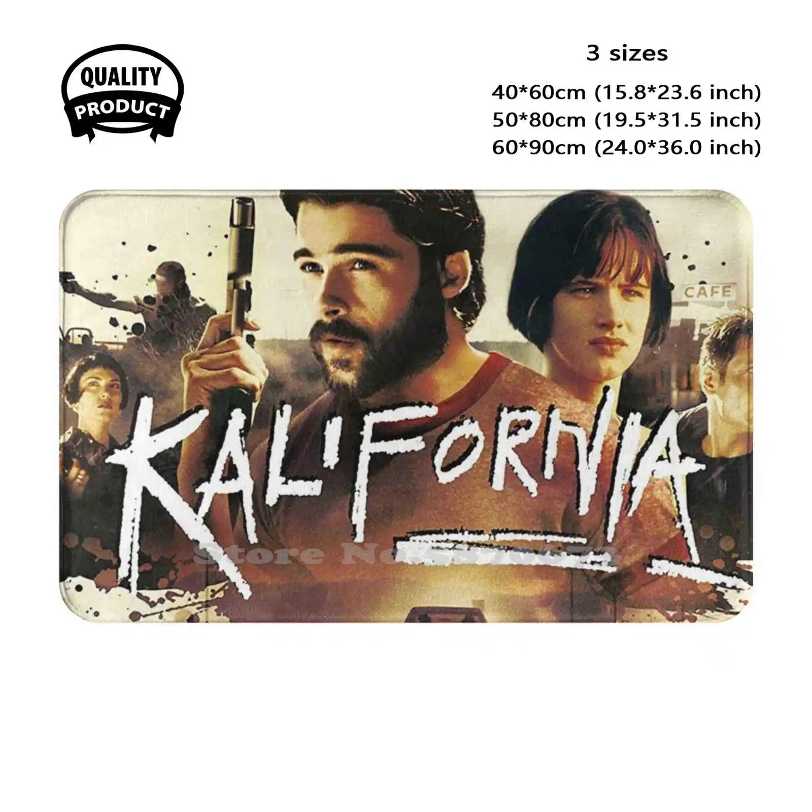 Kalifornia Movie Poster Soft Cushion Home Carpet Door Mat Car Rug Kalifornia California Brad Pitt Juliette Lewis David Duchovny