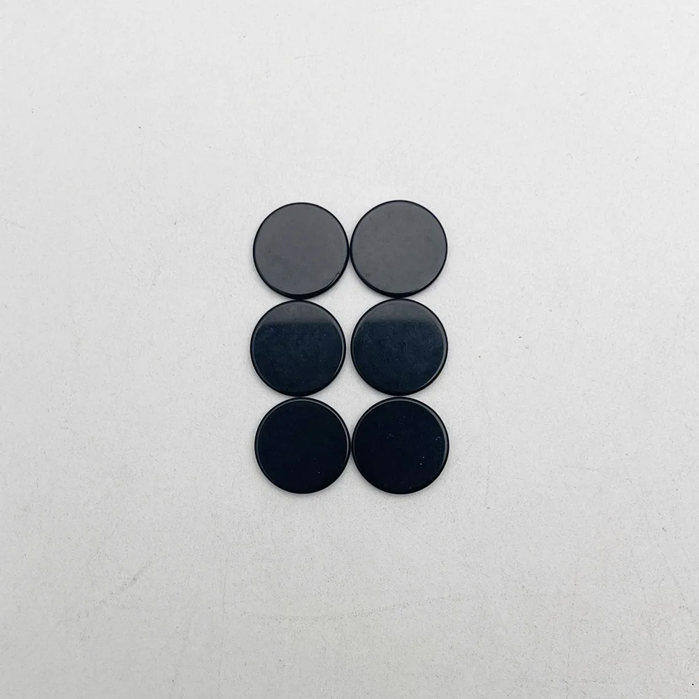 Fashion black Obsidian Double flat bottom round cabochon for jewelry making 16MM 12PCS Ring necklace patch Necklace Accessories