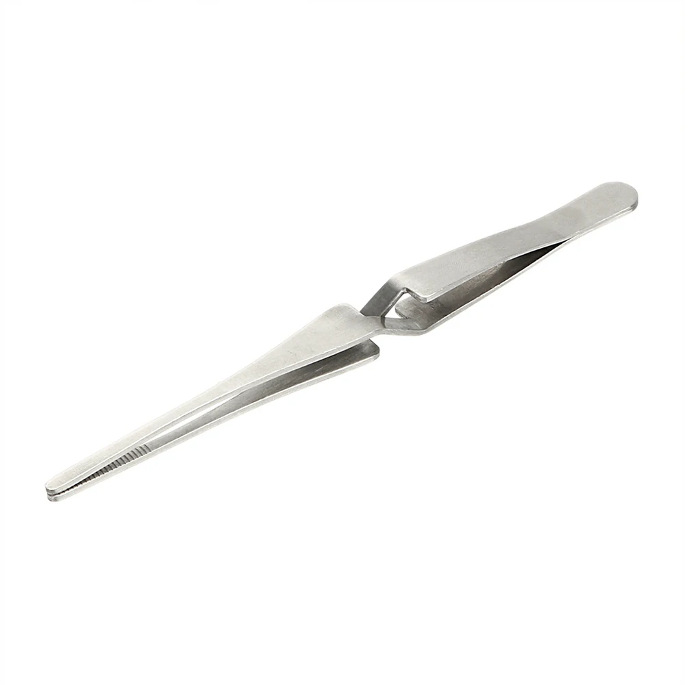 NICEYARD Non-slip Tweezers Stainless Steel Cross Lock Reverse Action Tweezer Save Effort Maintenance Tools